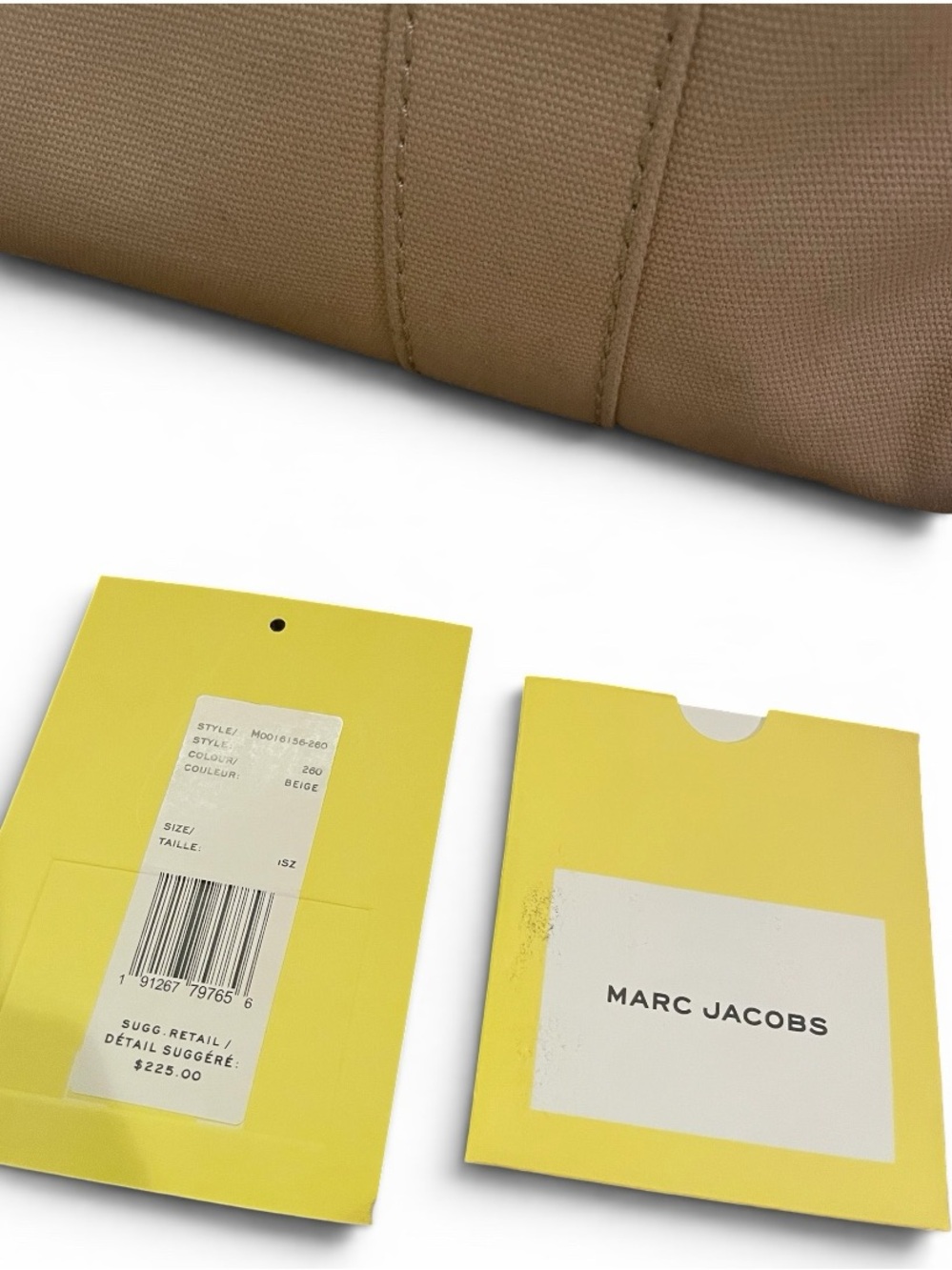 Marc Jacobs 'The Tote Bag' - Size Large, Beige - Authentic, Orig. Tags Included - Picture 3 of 12